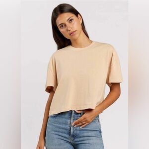 Nuuds by Daryl-Ann Denner Cropped Tee Short Sleeve Vintage Cotton in Cinnamon